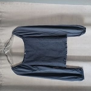 For The Republic Long Sleeve Crop Top Size Medium NWT